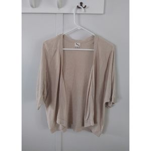 A New Day Tan Short Sleeve Shrug/Cardigan